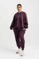 Rose Road Sloppy Joe Circular Embroidery Hoodie Plum From BoxHill