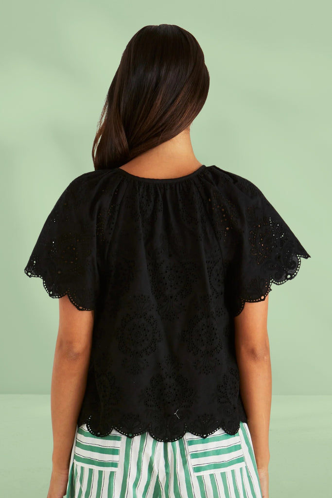 Sass Ani Blouse Black From BoxHill