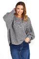 Sass Belinda Chunky Cable Knit Grey Marle From BoxHill