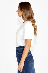 Sass Connie Printed Tee White From BoxHill