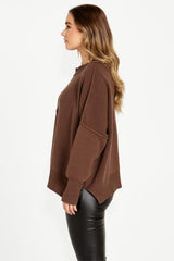 Sass Leora Knit Jumper Chocolate From BoxHill
