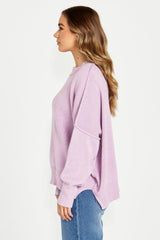 Sass Leora Knit Jumper Lilac From BoxHill