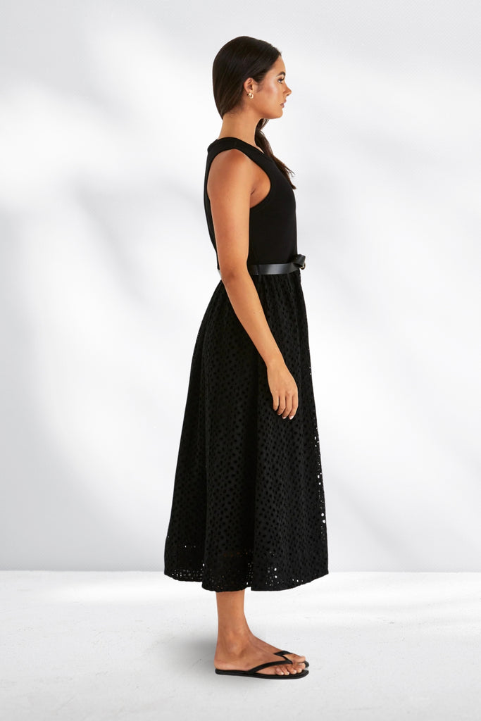 Sass Pattie Dress Black From BoxHill