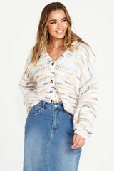 Sass Pepper Space Cardi Rainbow Marle From BoxHill