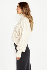 Sass Renn Cable Knit Cream From BoxHill