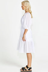 Sass Ruby Tiered Midi Dress White From BoxHill