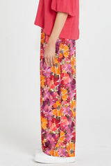Sass Yasmin Wide Leg Pants Berry Floral From BoxHill