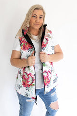 Scribbler African Protea Waterproof Puffer Vest From BoxHill
