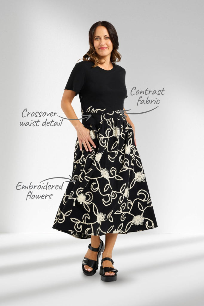 PRE-ORDER Seduce Delilah Dress Black Folk From BoxHill