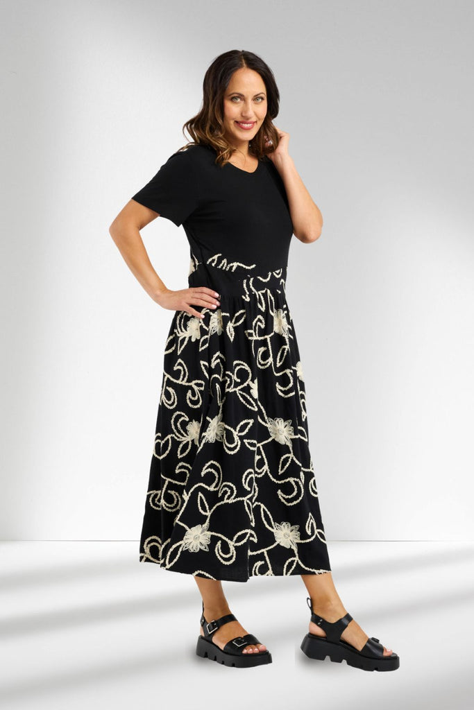 PRE-ORDER Seduce Delilah Dress Black Folk From BoxHill