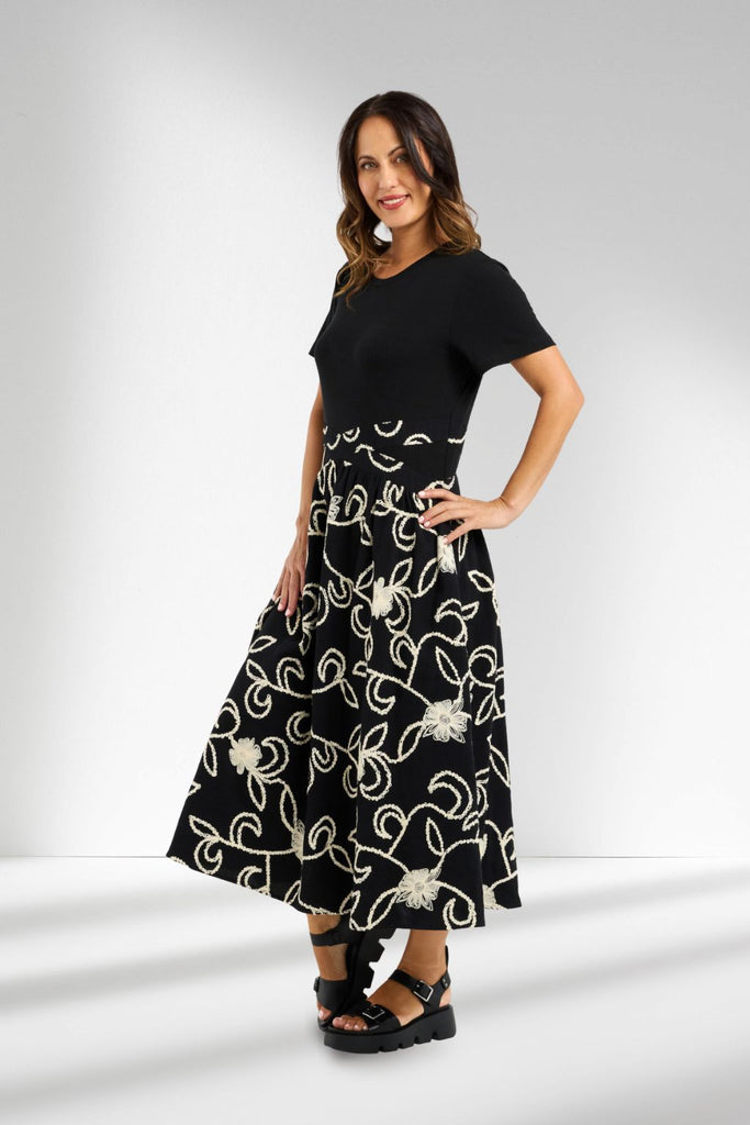 PRE-ORDER Seduce Delilah Dress Black Folk From BoxHill
