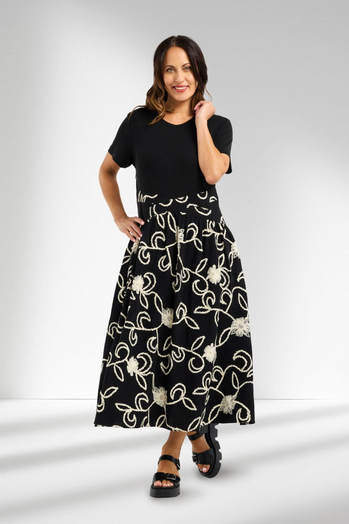 PRE-ORDER Seduce Delilah Dress Black Folk From BoxHill