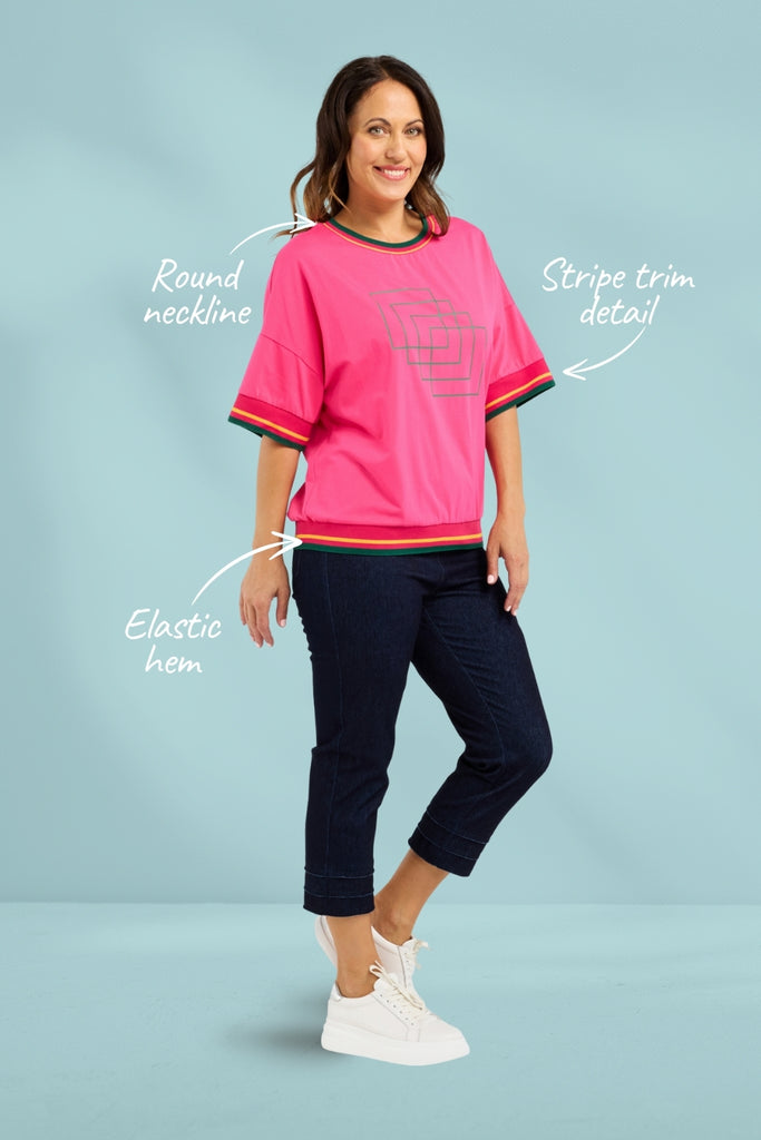 Seduce Gemma Top Hot Pink From BoxHill