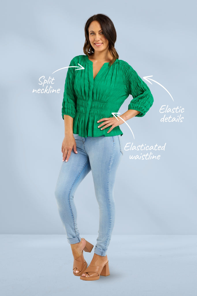 Seduce Grace Top Green From BoxHill