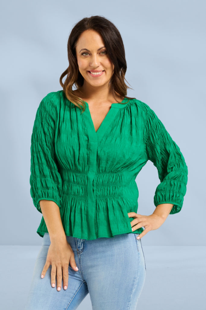 Seduce Grace Top Green From BoxHill