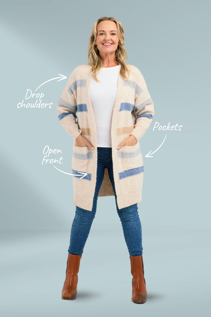 Seduce Samy Knit Cream Blue From BoxHill