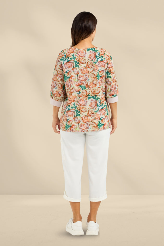 PRE-ORDER Seduce Taylor Top Apricot Strokes From BoxHill