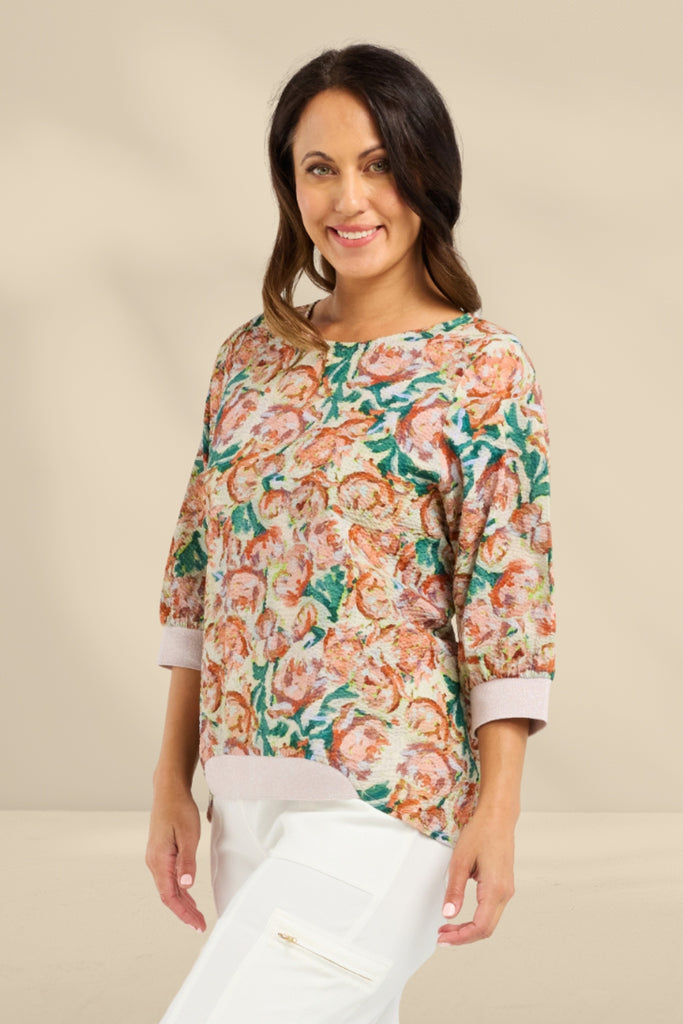 PRE-ORDER Seduce Taylor Top Apricot Strokes From BoxHill