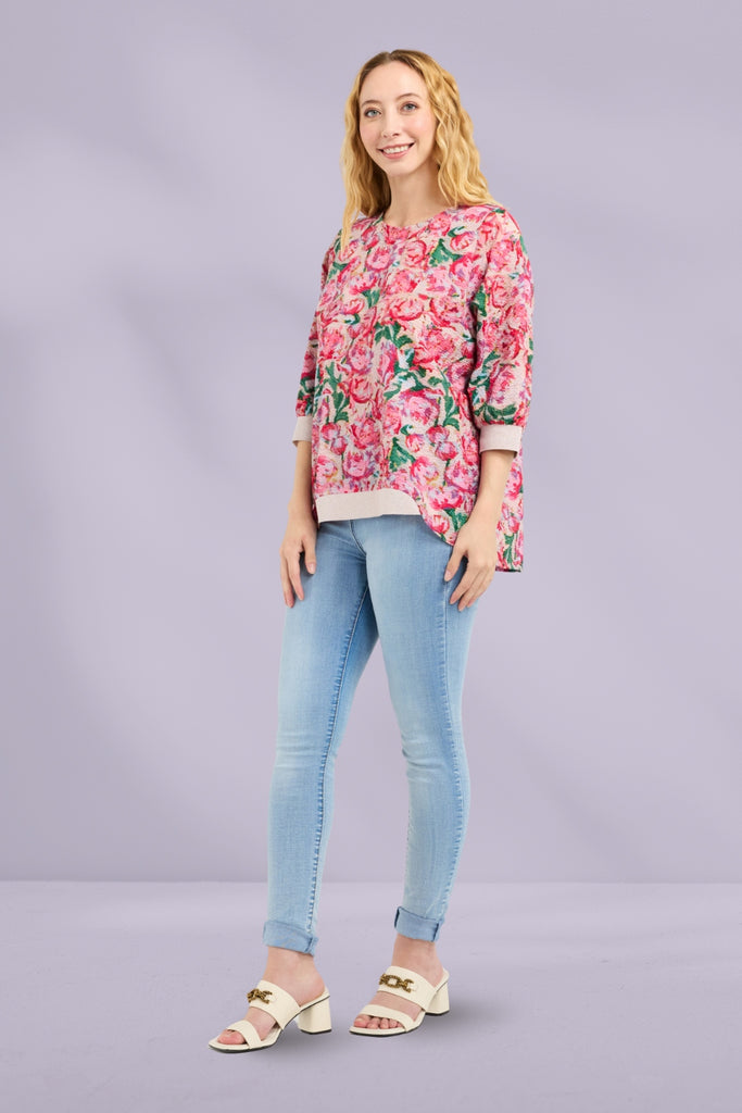 PRE-ORDER Seduce Taylor Top Berry Strokes From BoxHill