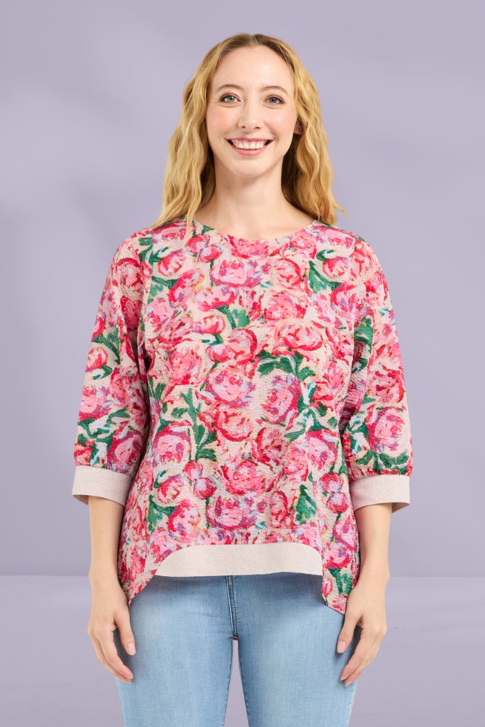 PRE-ORDER Seduce Taylor Top Berry Strokes From BoxHill