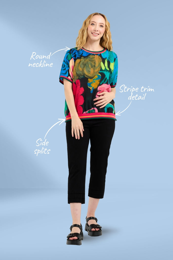 Seduce Zoe Top Midnight Fern From BoxHill