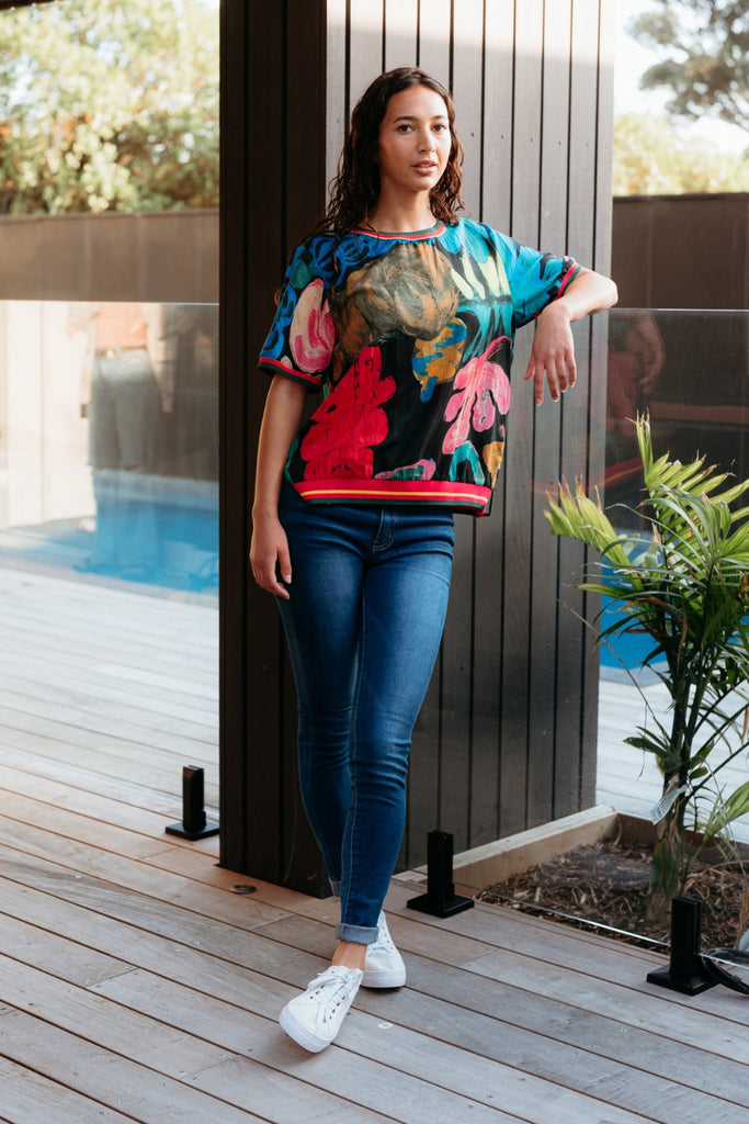 Seduce Zoe Top Midnight Fern From BoxHill