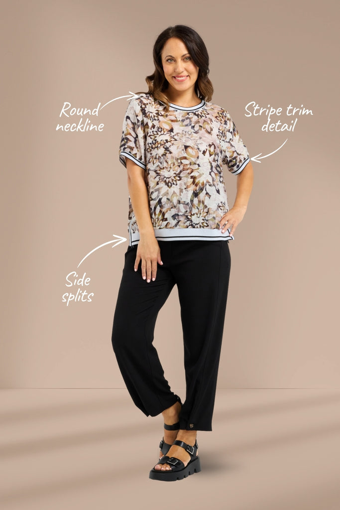 Seduce Zoe Top Sage Mosaic From BoxHill