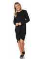 Silent Theory Long Sleeve Twisted Dress Black From BoxHill