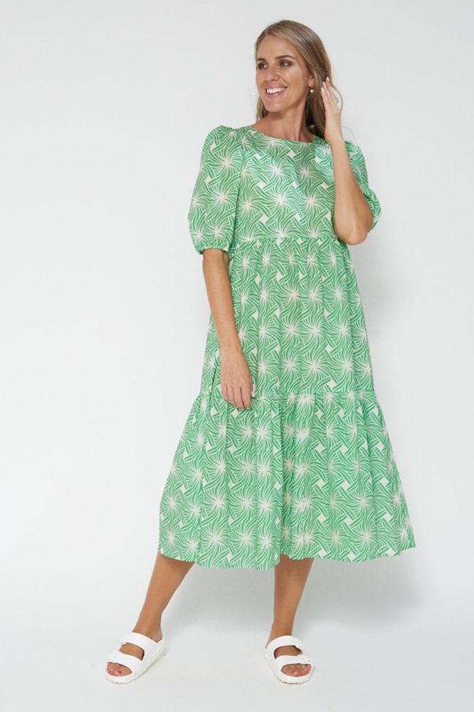 Stella + Gemma Daisy Dress Green Tangles BoxHill