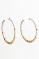 Stella + Gemma Earrings Cream Naturals Large Fimo Hoops One Size From BoxHill