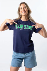Stella and Gemma Ace T-Shirt New York Navy From BoxHill