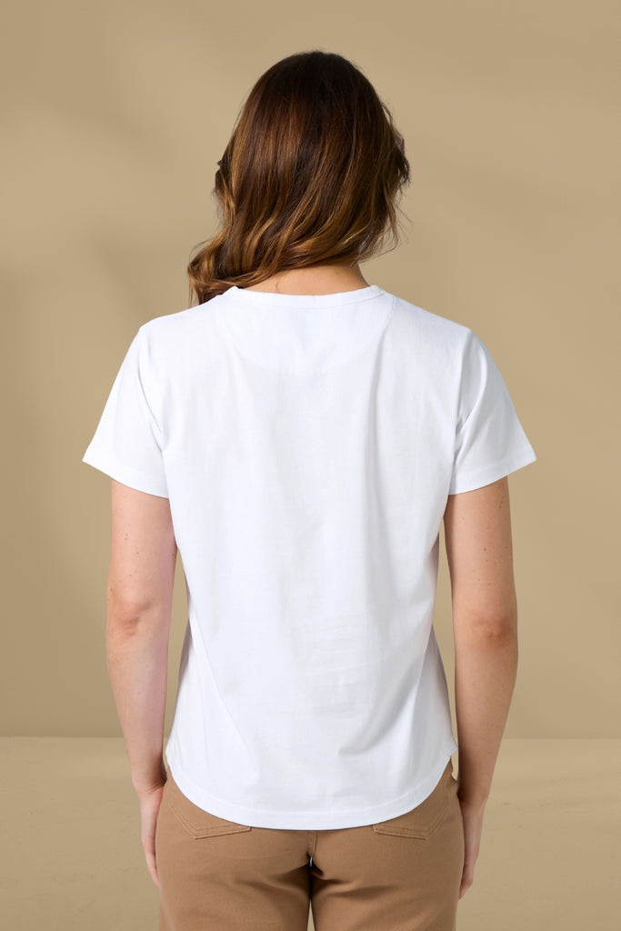 Stella and Gemma Ace Tee Leopard Cross White From BoxHill