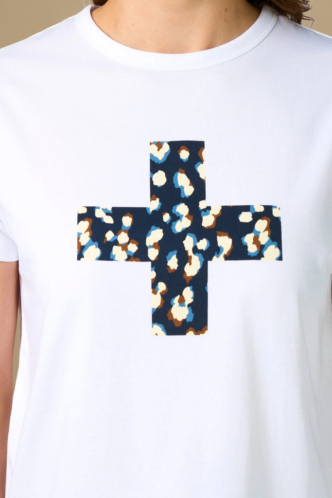 Stella and Gemma Ace Tee Leopard Cross White From BoxHill