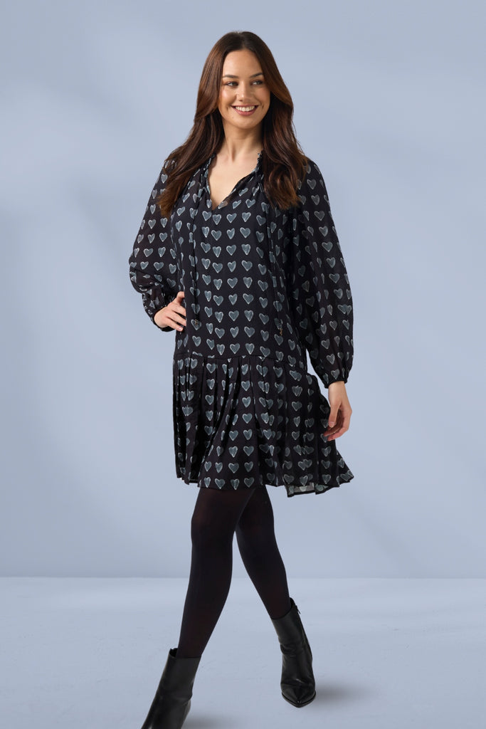 Stella and Gemma Allegra Heart Dress Dark Blue From BoxHill
