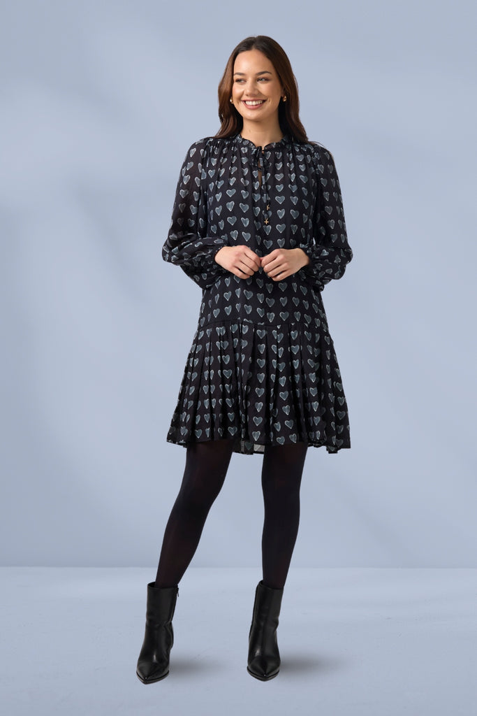 Stella and Gemma Allegra Heart Dress Dark Blue From BoxHill