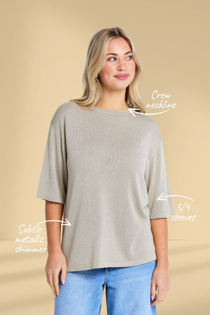 Stella and Gemma Aretha Knit Shiitake Shimmer From BoxHill