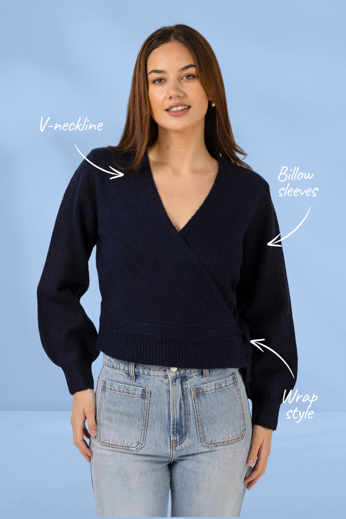 Stella and Gemma August Cardigan Navy From BoxHill