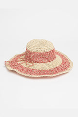 Stella and Gemma Bay Stripe Soft Hat Natural Strawberry One Size Natural Strawberry From BoxHill