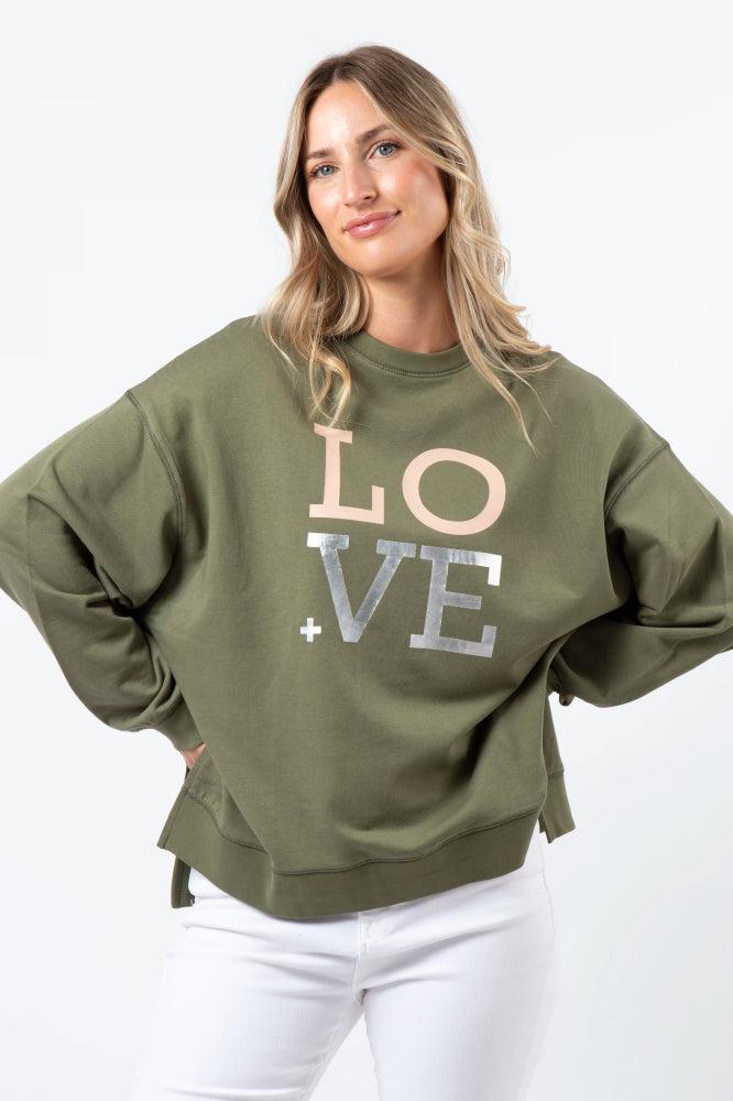 Stella and Gemma Blush Love Sunday Sweater Khaki From BoxHill