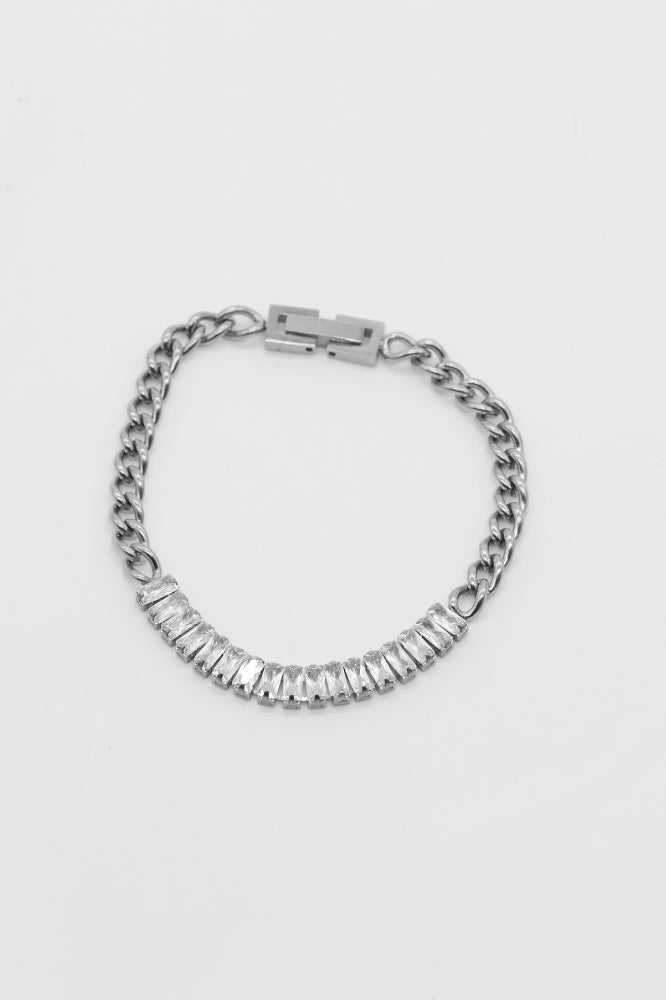 Stella and Gemma Bracelet Chain with Cubic Zirconia Silver One Size Silver From BoxHill