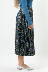 Stella and Gemma Brigette Skirt Blurred Blooms Lime From BoxHill