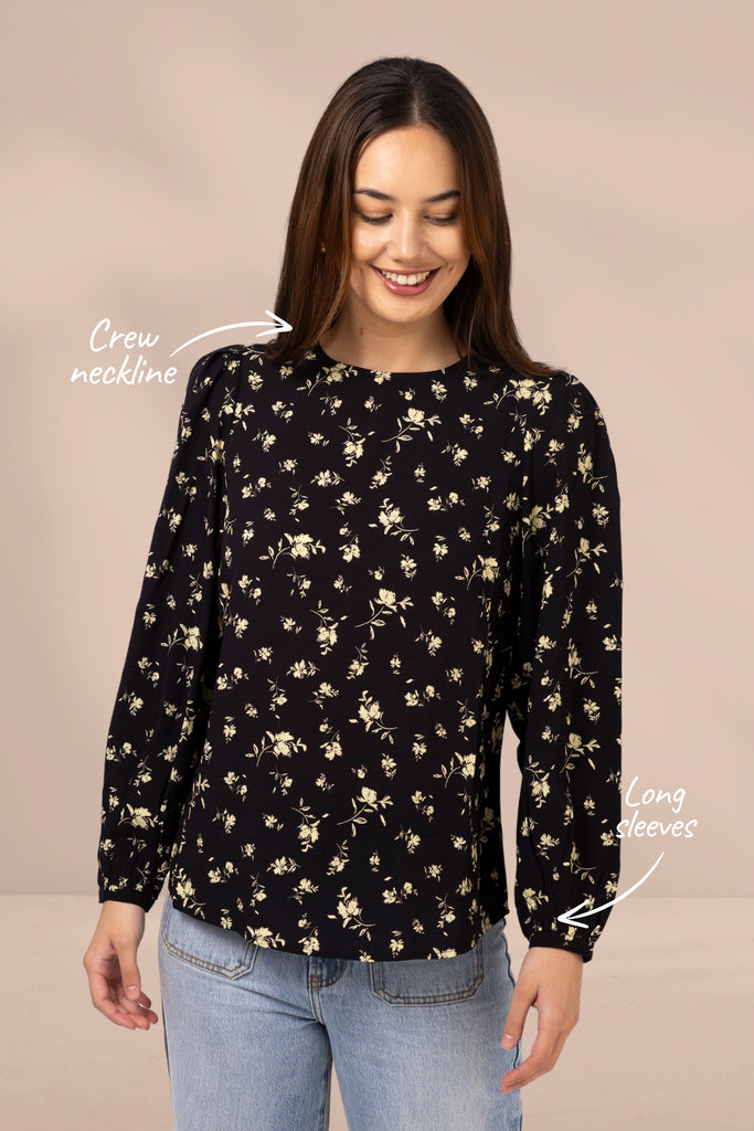 Stella and Gemma Celia Top Winter Garden Floral From BoxHill