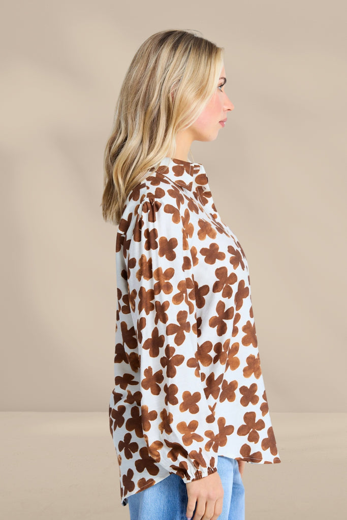 Stella and Gemma Charlotte Shirt Cocoa Bloom From BoxHill
