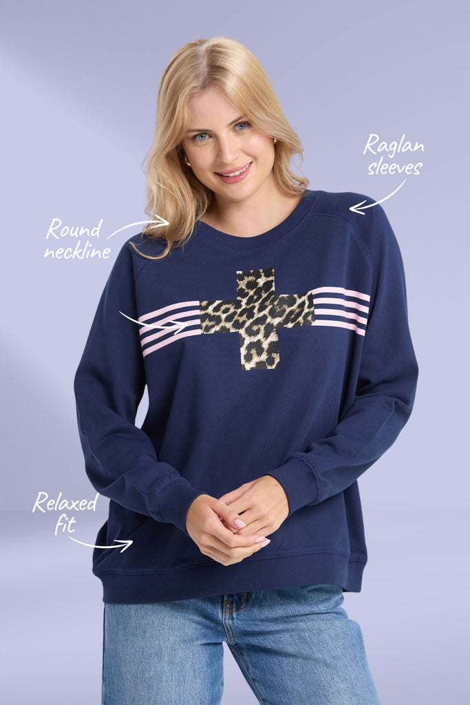 Stella and Gemma Classic Star Crossed Sweat Navy From BoxHill