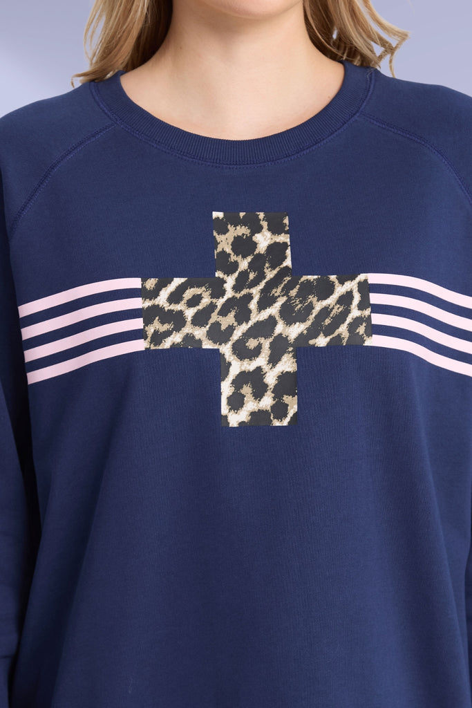 Stella and Gemma Classic Star Crossed Sweat Navy From BoxHill