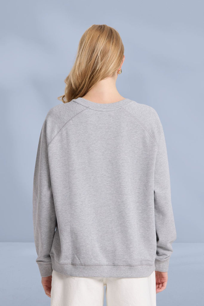 Stella and Gemma Classic Sweat Grey Marle From BoxHill