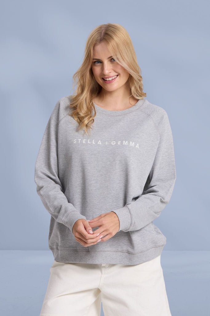 Stella and Gemma Classic Sweat Grey Marle From BoxHill