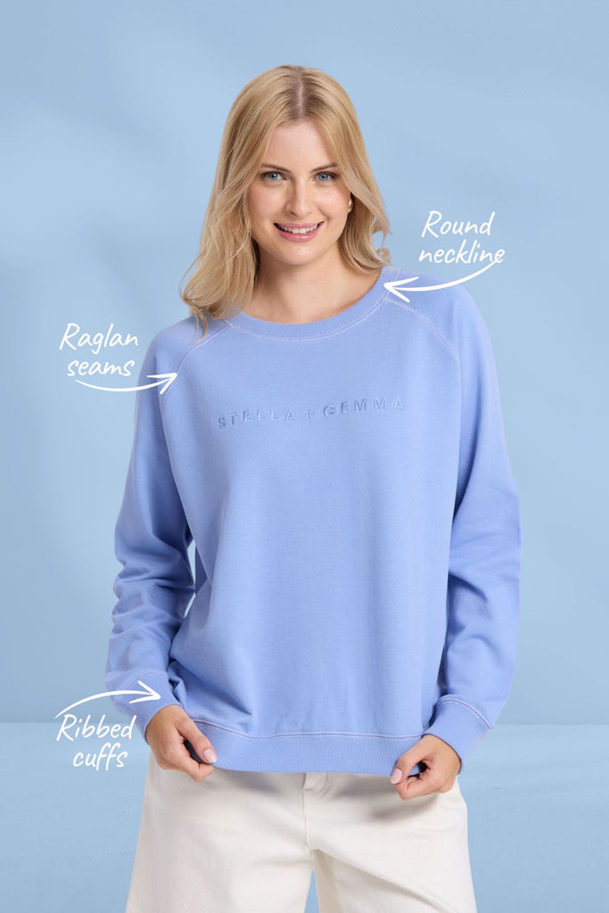 Stella and Gemma Classic Sweat Sky From BoxHill