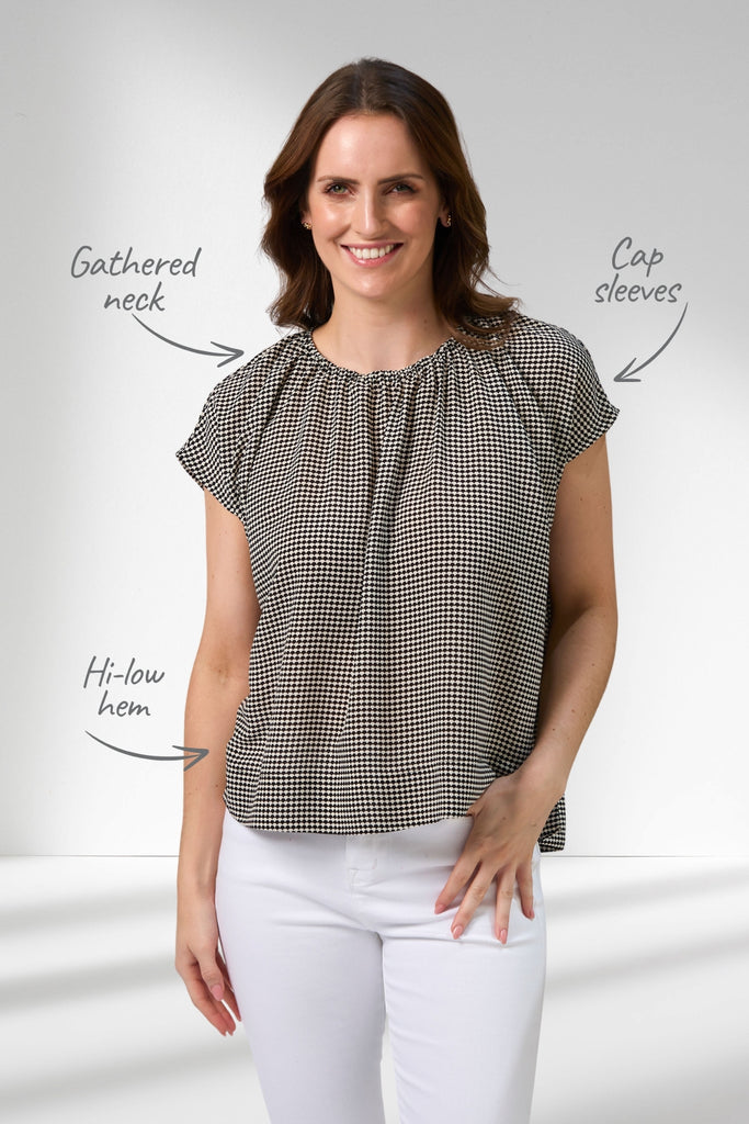 Stella and Gemma Clio Blouse Fish Scale From BoxHill