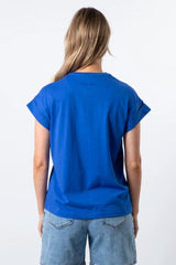 Stella and Gemma Cuff Sleeve T-Shirt Los Angeles Sapphire From BoxHill